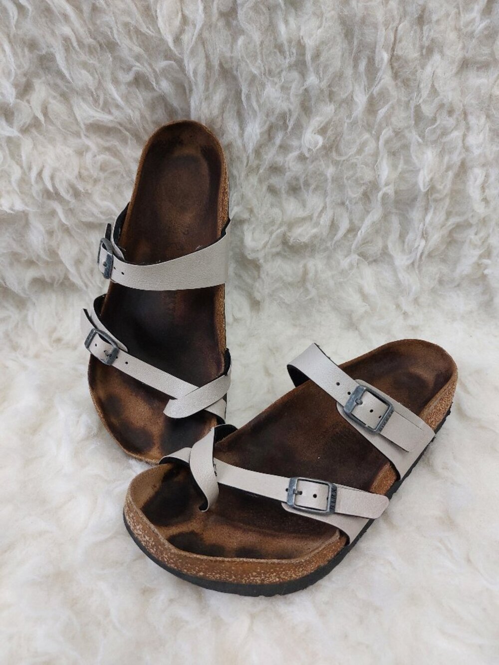 Birkenstock Mayari Sandals Toe-Loop Strap Adjustable Buckles EU 39/US 8